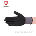 Hespax Nylon Nitril Sandy Finishölfeld langlebige Handschuhe